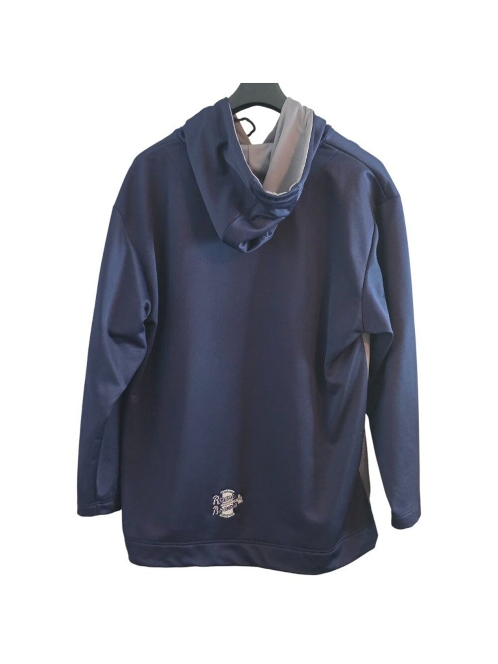 Mizuno Rome Braves Hoodie Men’s XXL Navy Blue Pullover Sweatshirt Baseball Gear - Picture 2 of 11